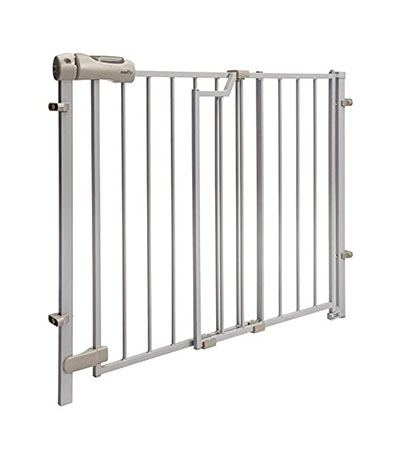 Best Dog Gates for the House Evenflo Easy Walk-Thru Top of Stairs Gate